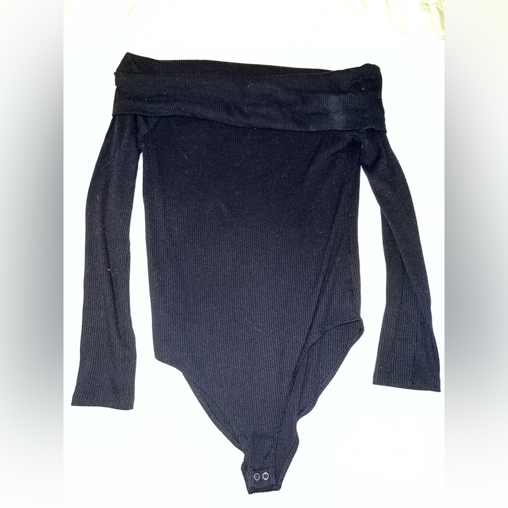 Black Off the Shoulder Bodysuit